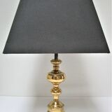 Solid gold brass lamp in neo-classical style