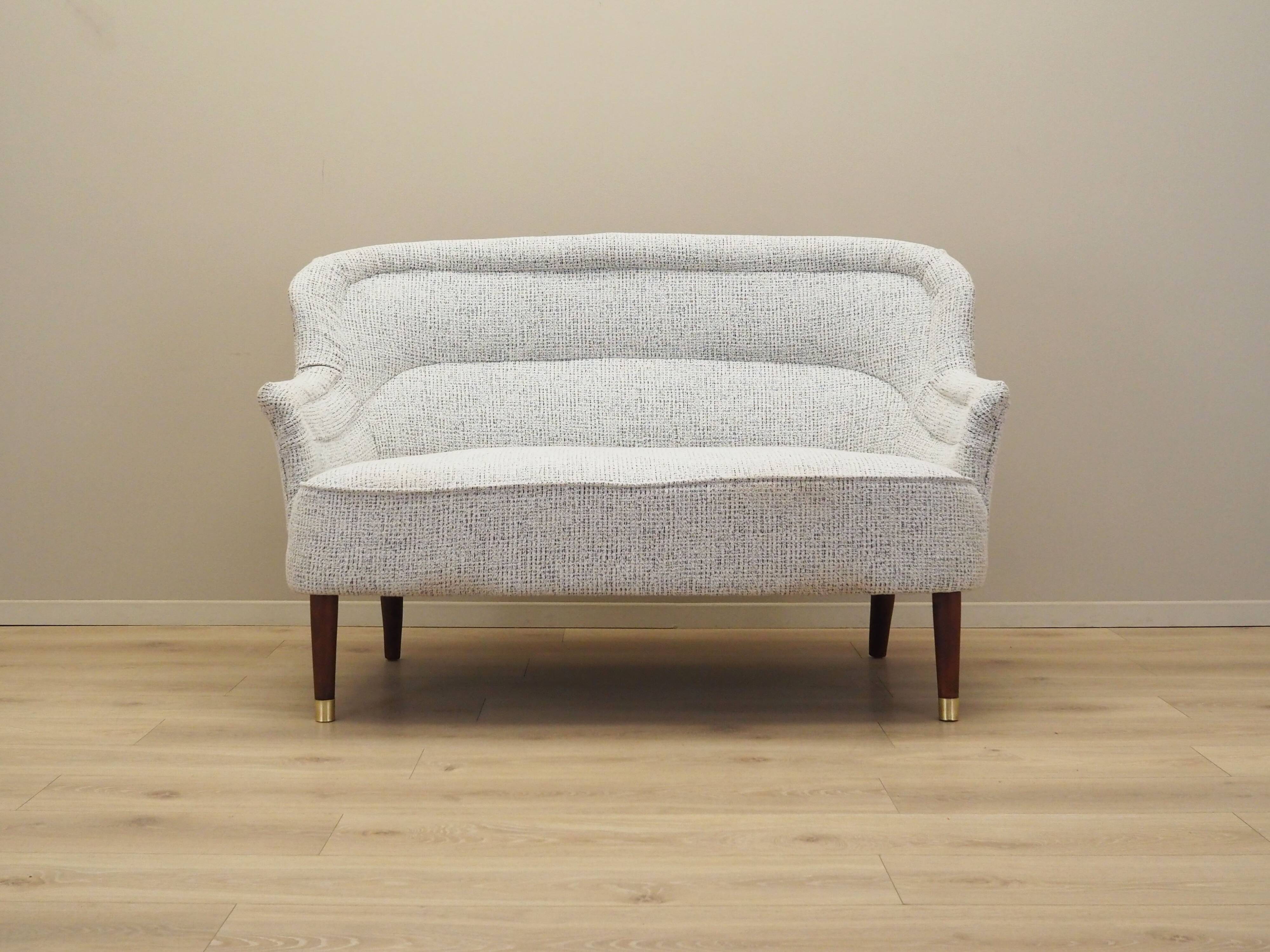 Sofa white melange, Italian design, 1960s, production: Italy