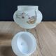 Vintage opaline glass footed bonbonnière