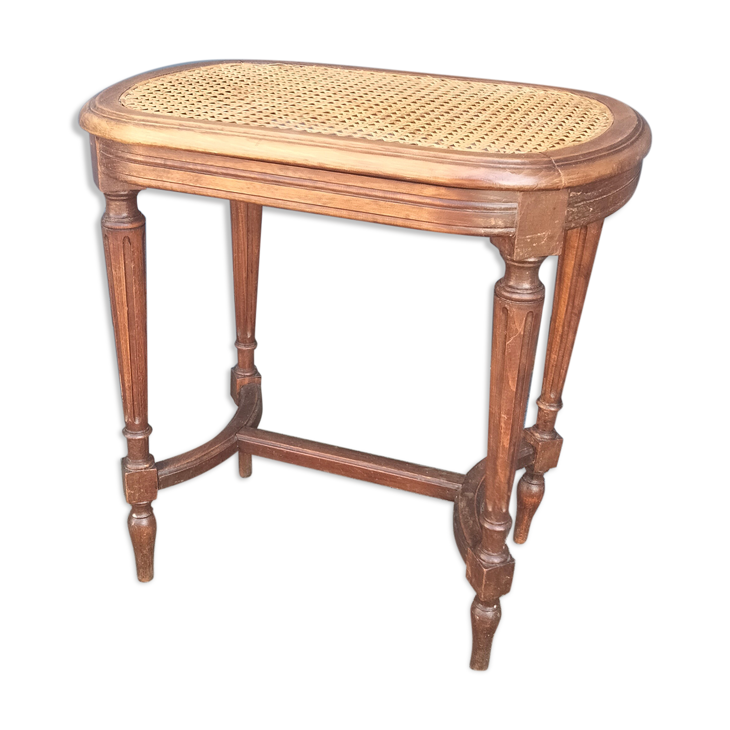 Piano bench cannee old style Louis XVI
