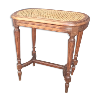 Banquette de piano cannee ancienne style Louis XVI