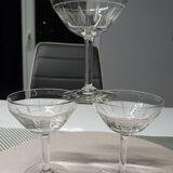 Series of 3 champagne glasses