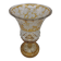 Amber yellow Bohemian crystal vase