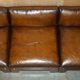 Sigurd Ressell for Vatne Mobler Leather Sofa Hardwood Art Deco