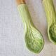 Large salad bowl in earthenware "Cabbage" 1970s - Vintage