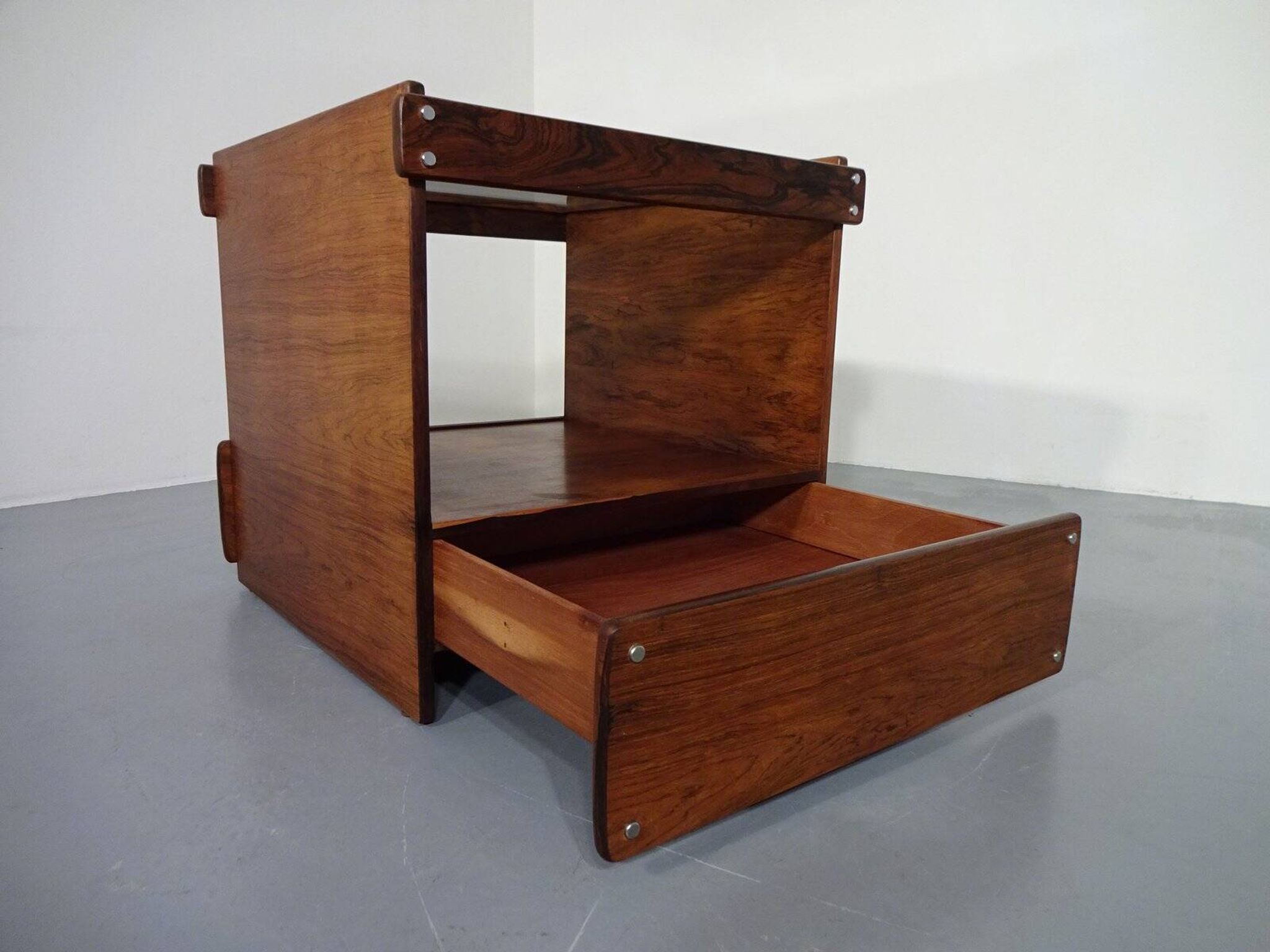 Danish Rosewood & Glass Side Table, 1960s