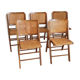 Set of 5 foldable cannate chairs (50s-60s)