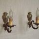 Pair of french vintage gilt bronze traditional style single wall lights 5113