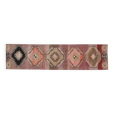 Tapis couloir en laine turc Oushak vintage fait main 74x352