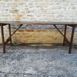 Folding brewery table