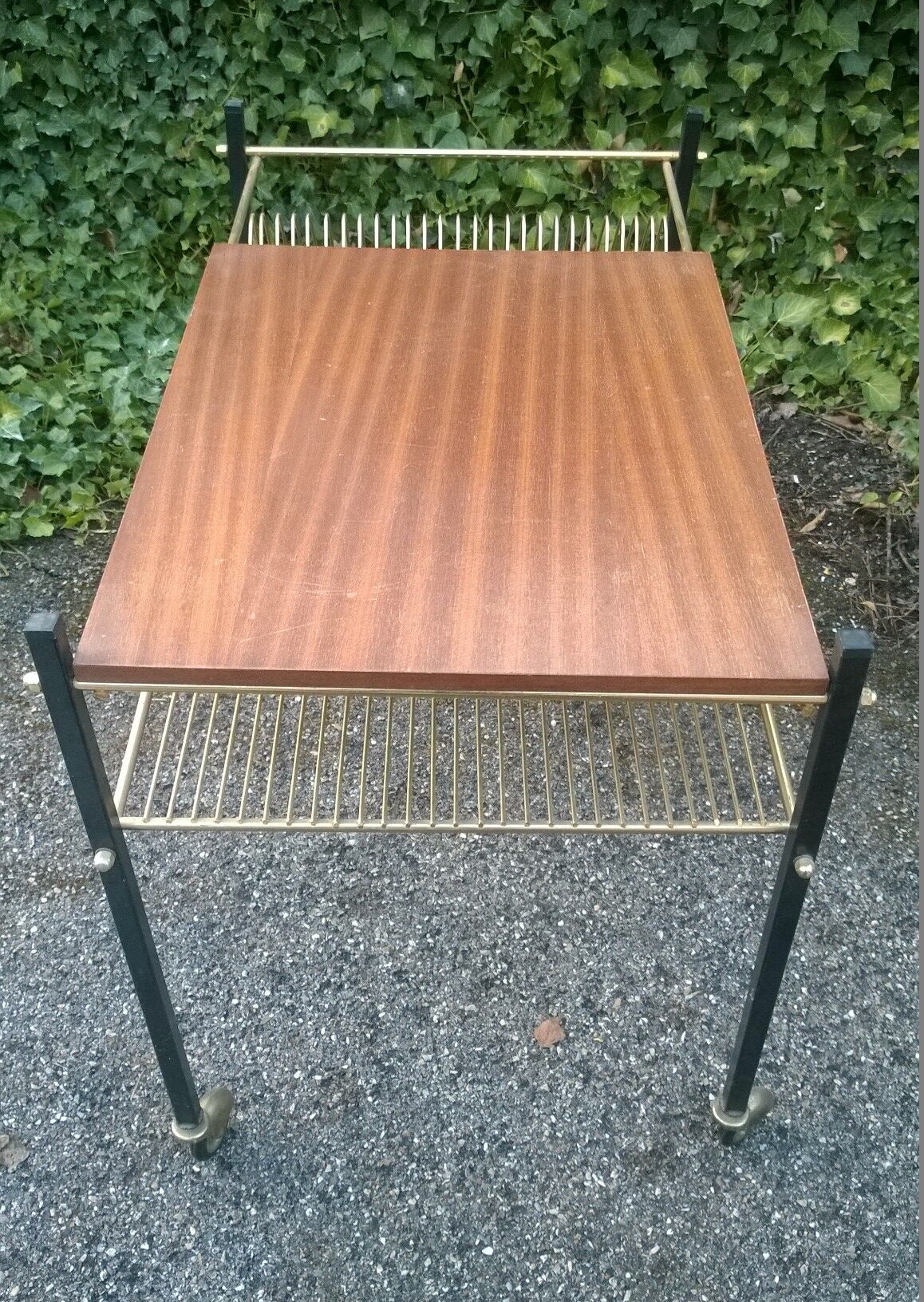 Vinyl holder table, 1970s