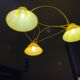 Vintage 3-light pendant light by Le Dauphin circa 1980s