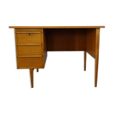 Vintage oak desk 3 drawers France 1950s