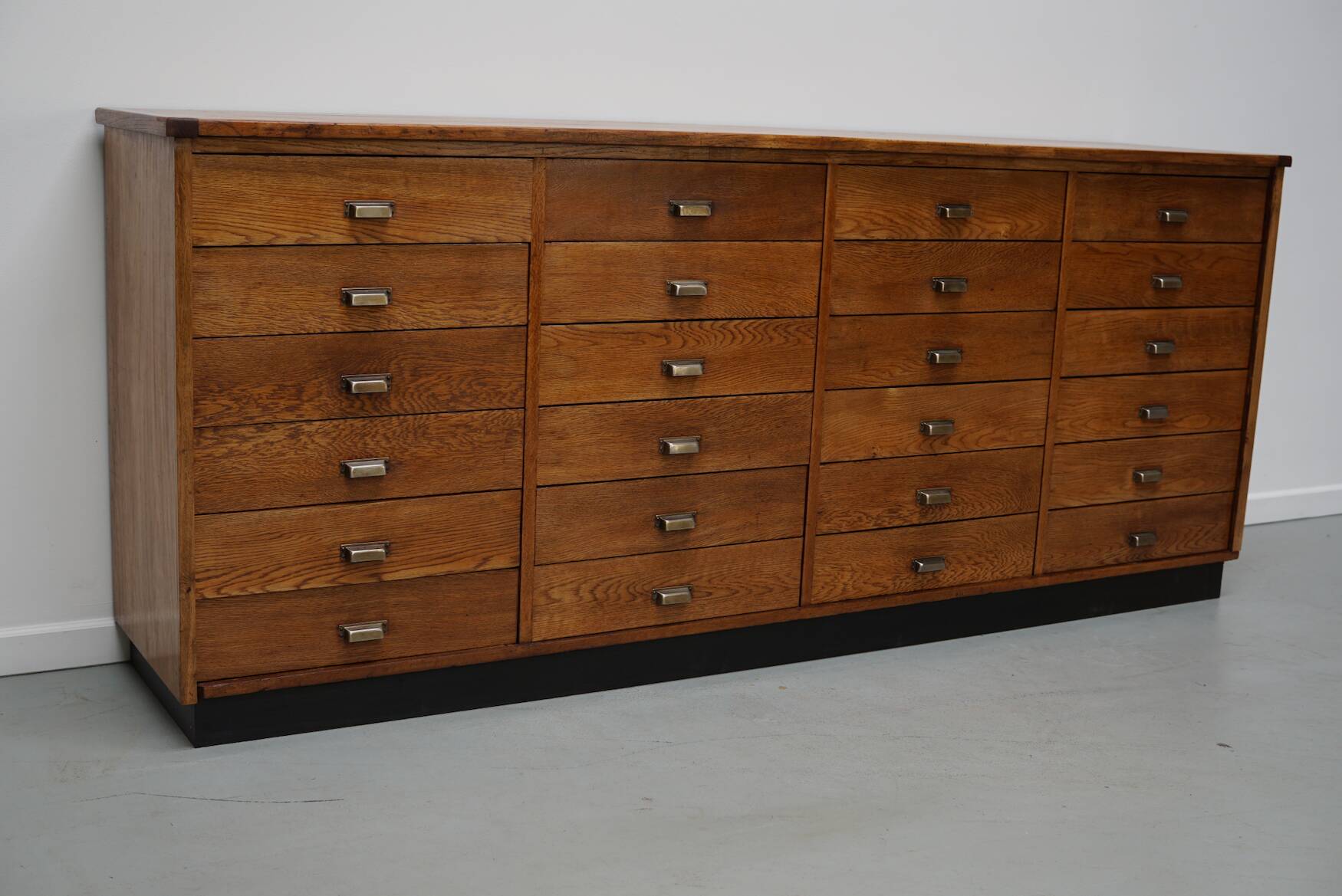 Dutch Oak Apothecary / Filing Cabinet or Sideboard, 1950s