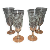 4 Enghien Luminarc champagne flutes from the 50s