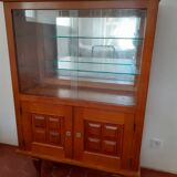 Buffet showcase solid wood square pattern
