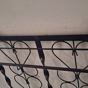 Mid century wall mounted wrought iron coat and hat rack, 1960s