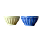 2 enamelled ceramic bowls