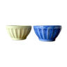 2 enamelled ceramic bowls