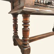Large Castilian table with drawers and turned legs, early 20th century.