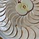 Pie dish on a stand, majolica, apple