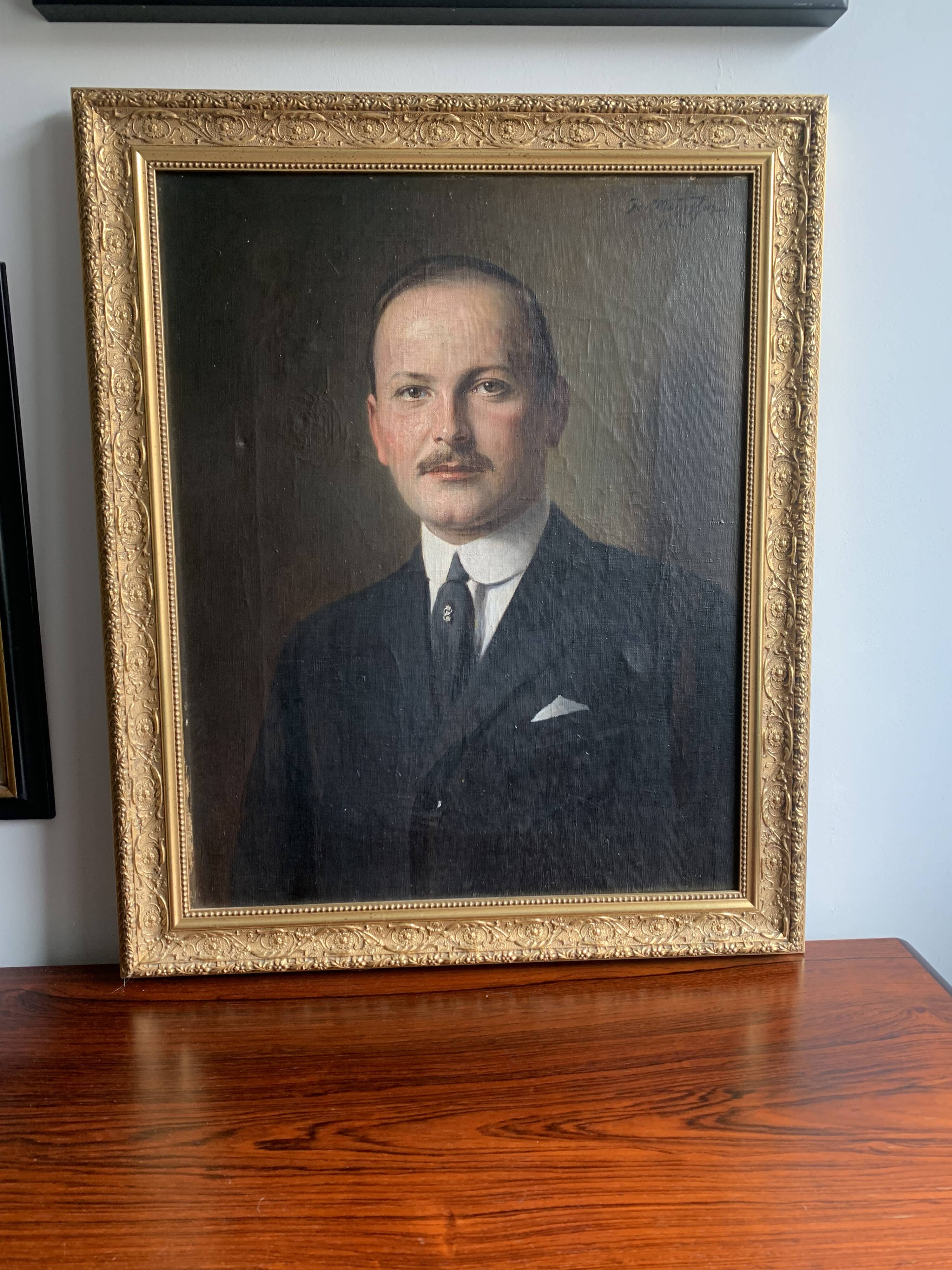 Oil painting "Portrait of a Man", 1922
