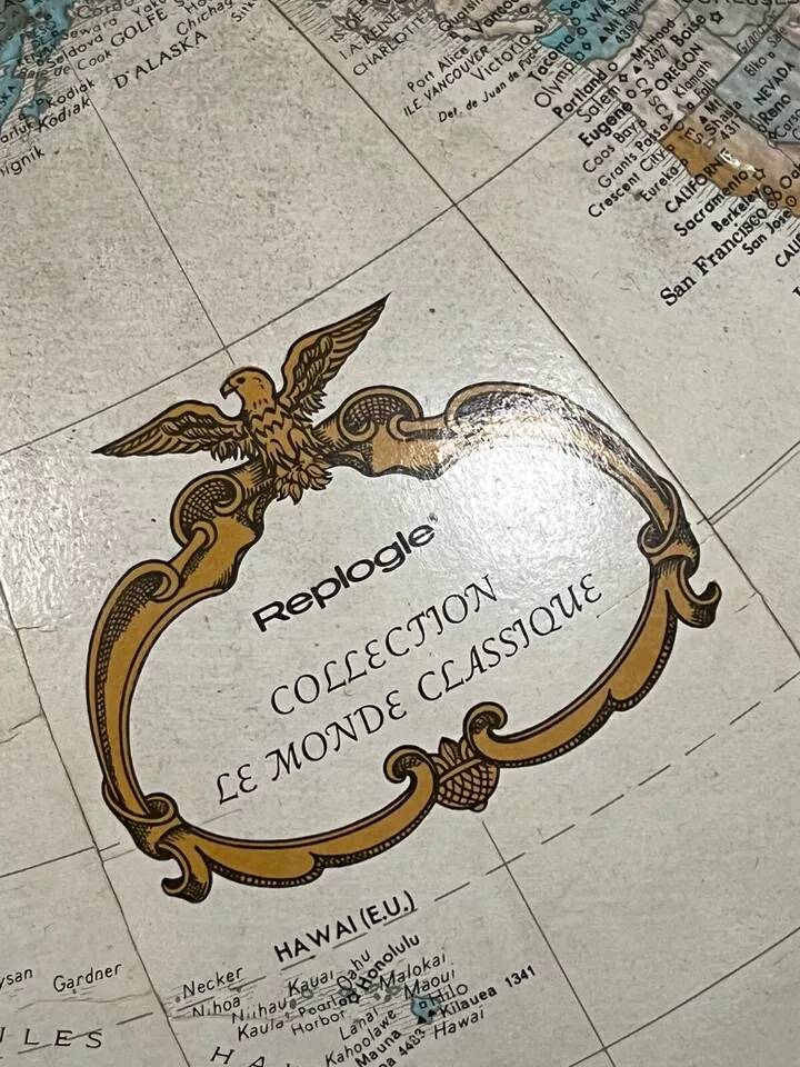 Replogle Globes USA brand terrestrial globe, 20th century circa 1970