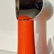 Space Age orange vintage lamp 1970 – lacquered metal & chrome