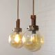 Vintage pendant light set of 2 rustic copper hanging lamps Yugoslavia 1970