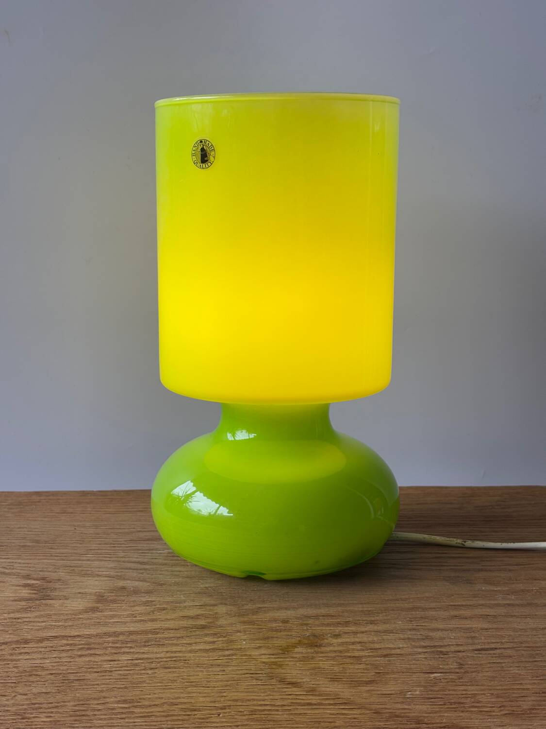 Vintage glass lantern lamp