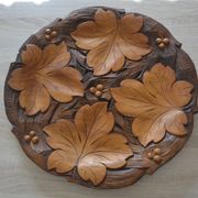 Carved wooden platter/plate from the 1950s.