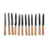 Set of 12 horn knives 50s-60s