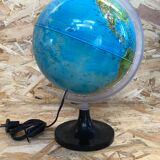 Old globe world map made in vintage Italy
