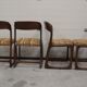 Ensemble de 4 chaises baumann traineau