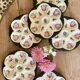 Set of 6 vintage oyster plates - Henriot - Quimper