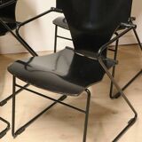 Series of 4 minimalist chairs model "EGOA 300" by Josep Mora