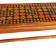 Coffee table in blond mahogany and ceramic tiles, 60s