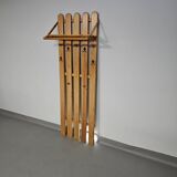 Pine wood coat rack / coatrack width 60 height 190 depth 30 cm