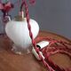 Lampe baladeuse opaline blanche, rétro chic