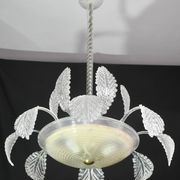 Art Deco Barovier e Toso Chandelier, Murano Glass, 1940s