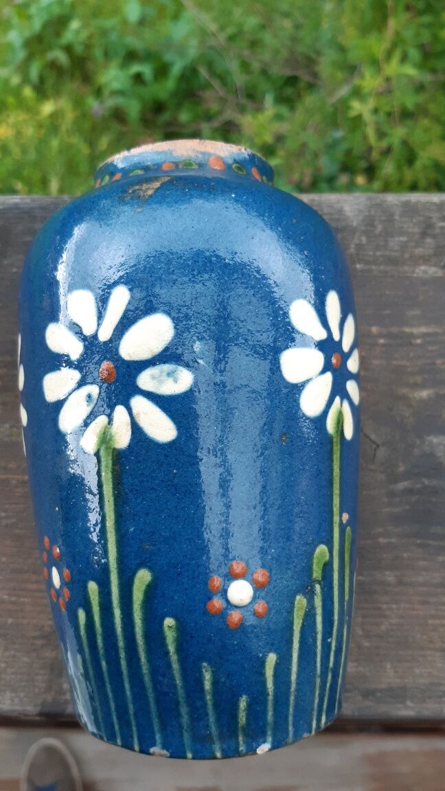 Vase terre cuite vernissée Alsace 1922