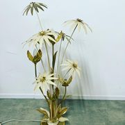 Floor lamp flower metal Design Hans Kögl Scandinavian vintage 5 burners