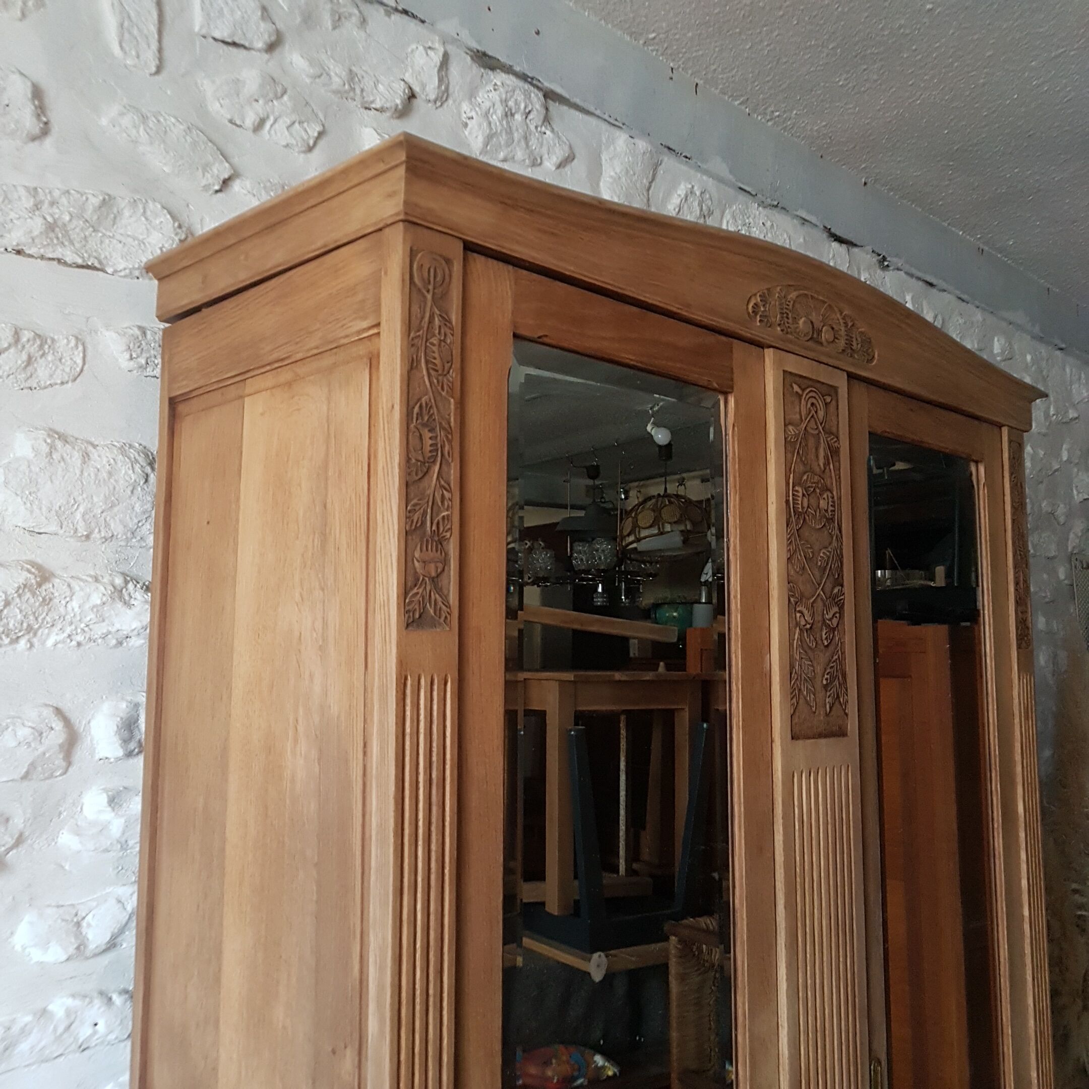 Art deco oak cabinet