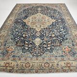 8x10 Oversize Navy Blue Persian Rug, 227x313Cm