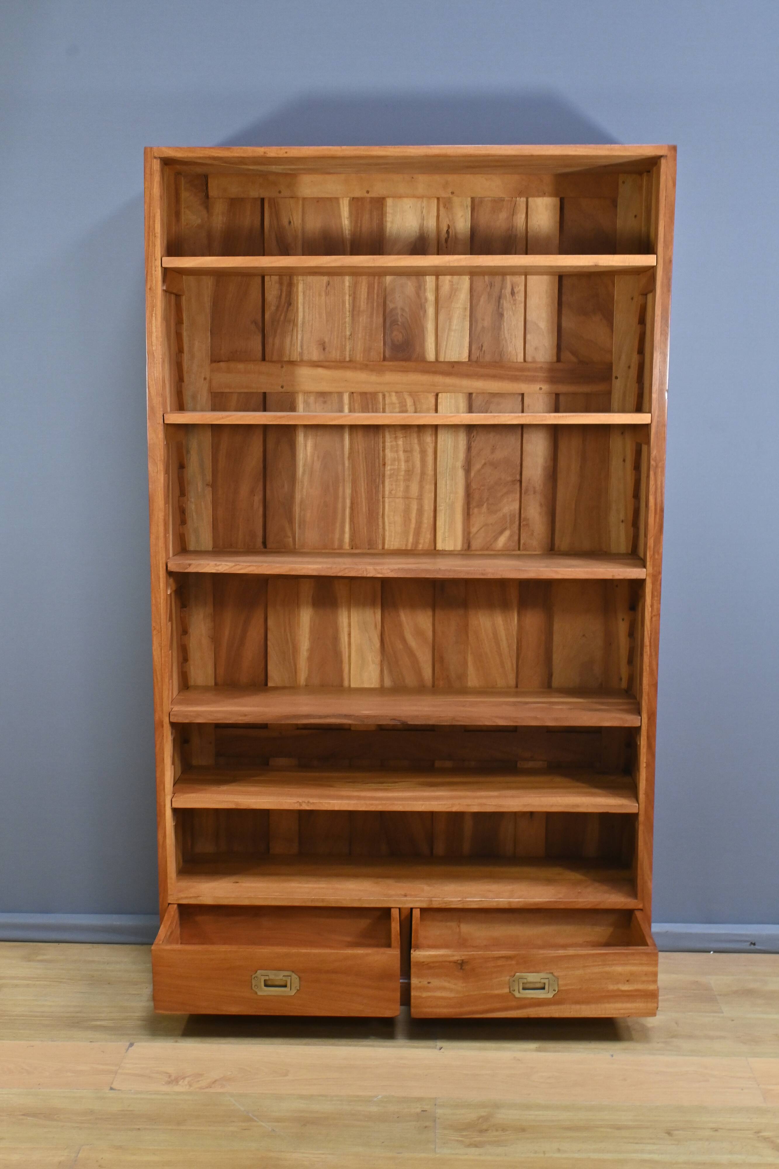 Solid Mahogany Bookcase, India - 20th Century