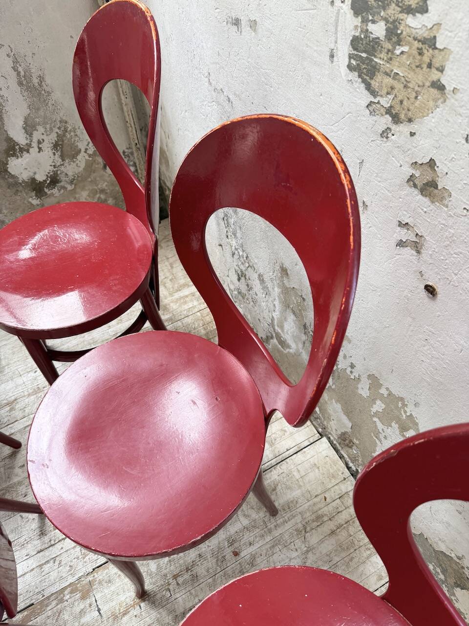 Set of 6 Baumann bistro chairs, Mouette model