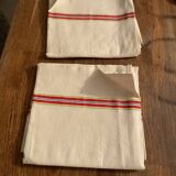 Set of 2 mixed tea towels. Blue flower . 82x60