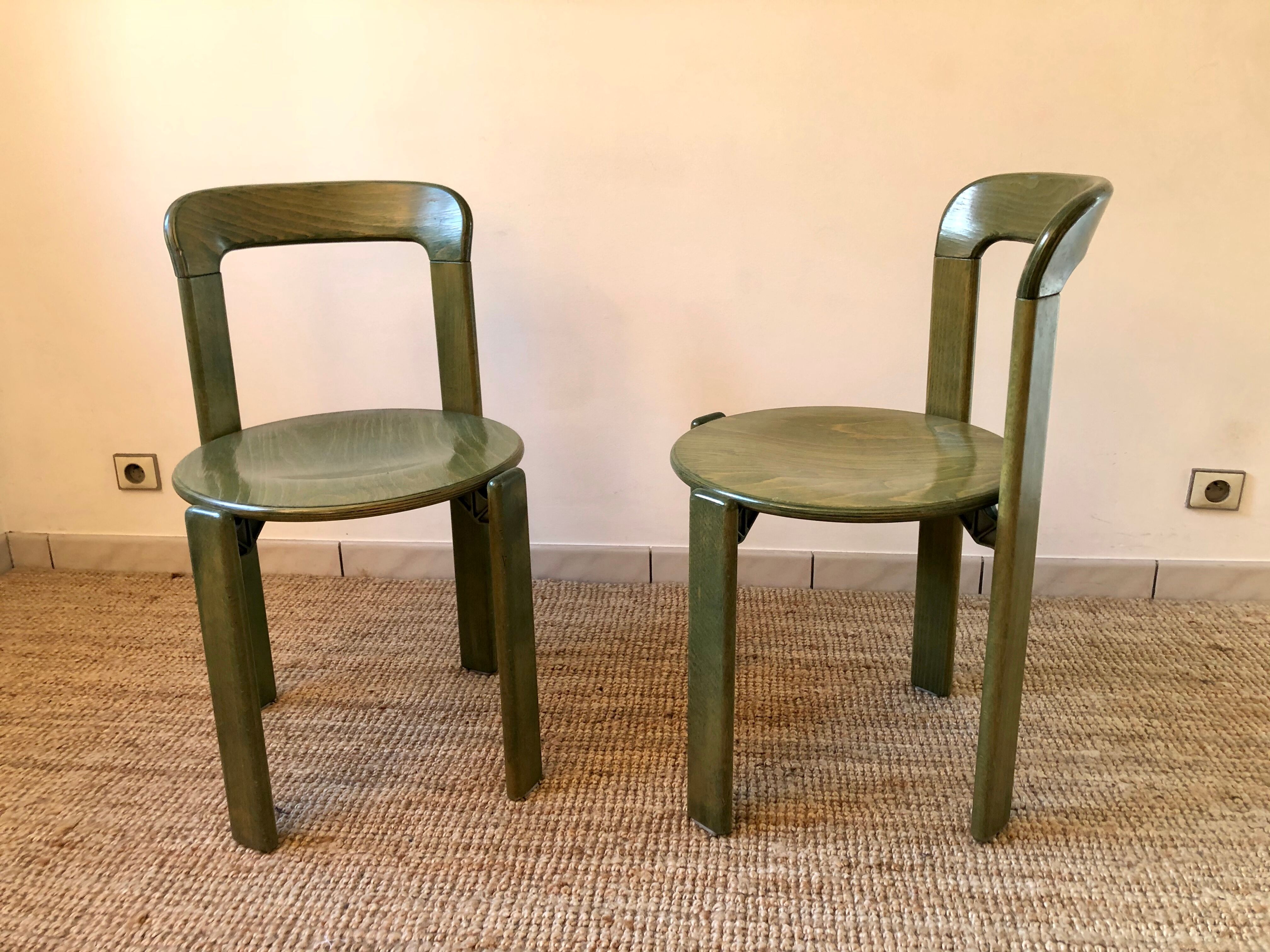 Set of 2 Bruno Rey design chairs