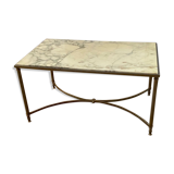 Marble and brass coffee table