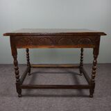 Carved antique English side table